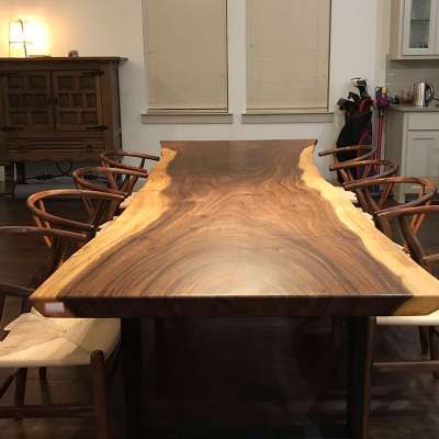 Ecuador walnut slab table feedback from USA  Texas state client