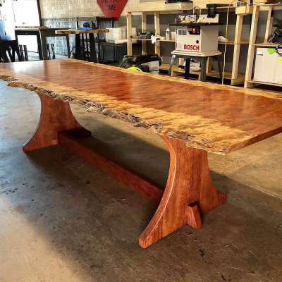 african  bubinga slab  table precious wood table length till 25ft