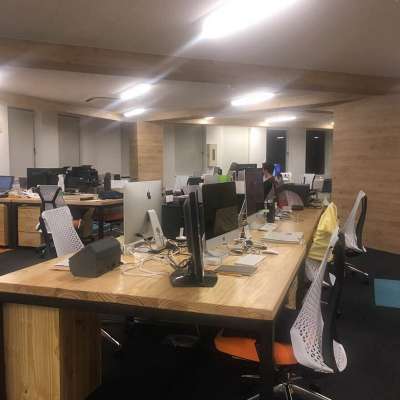 BUYING SHOW Japan office custom-made pine wood office table and cabinet