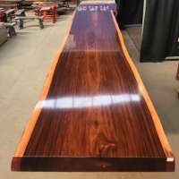 air-dried solid okan wood slab okan log in stock custom made size table