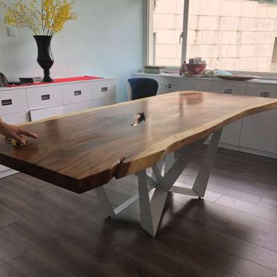 Ecuador walnut slab table feedback from USA  client