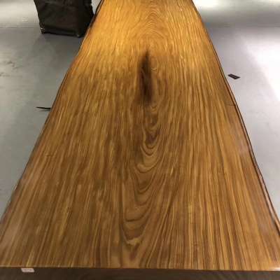 air-dried teak wood slab big size glossy finish for conference table custom -made welcome