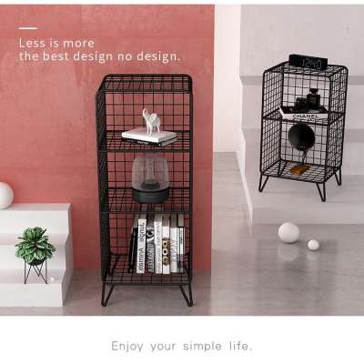 living room furniture metal shelf metal storage rack modern design in stock small packing for cheap delivery