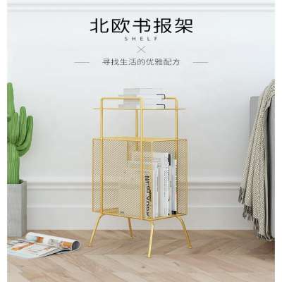 modern design metal shelf metal storage rack modern magazine and newspaper storage basket in stock