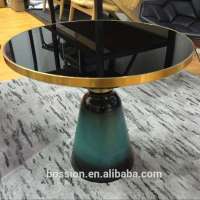 Replica designer furniture colorful glass bell side table